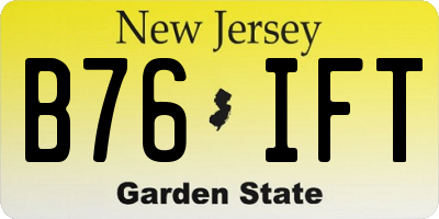 NJ license plate B76IFT