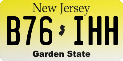 NJ license plate B76IHH