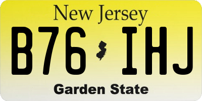 NJ license plate B76IHJ
