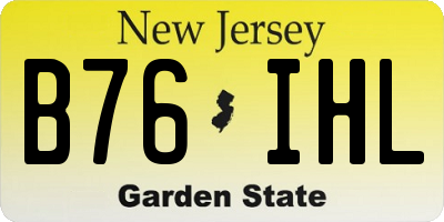NJ license plate B76IHL