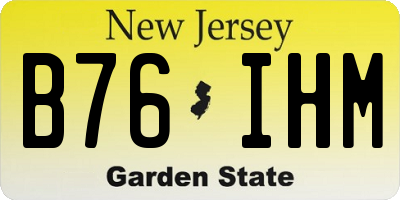 NJ license plate B76IHM