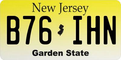 NJ license plate B76IHN