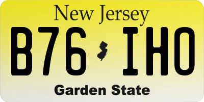 NJ license plate B76IHO