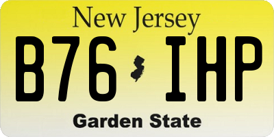 NJ license plate B76IHP