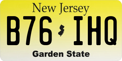 NJ license plate B76IHQ