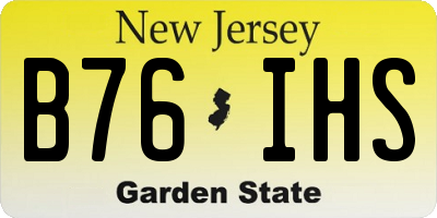 NJ license plate B76IHS