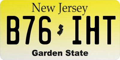 NJ license plate B76IHT