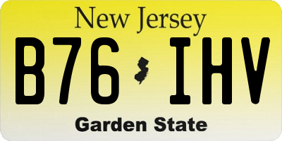 NJ license plate B76IHV