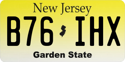 NJ license plate B76IHX