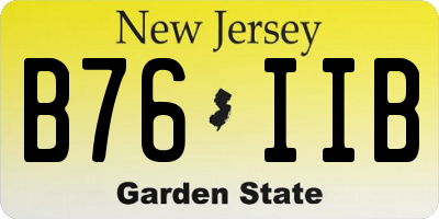 NJ license plate B76IIB