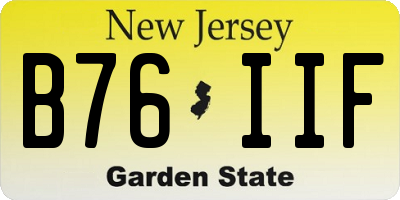 NJ license plate B76IIF