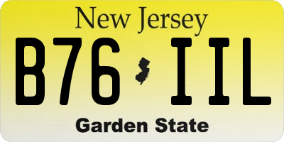NJ license plate B76IIL