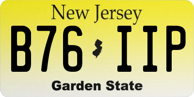 NJ license plate B76IIP