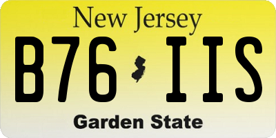 NJ license plate B76IIS