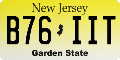 NJ license plate B76IIT