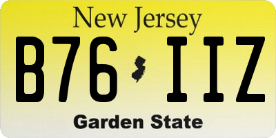 NJ license plate B76IIZ