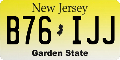 NJ license plate B76IJJ