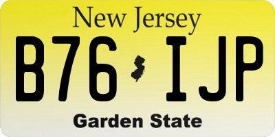 NJ license plate B76IJP