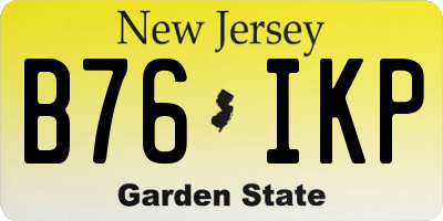 NJ license plate B76IKP