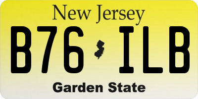 NJ license plate B76ILB