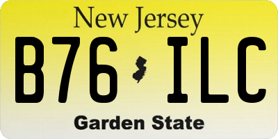 NJ license plate B76ILC