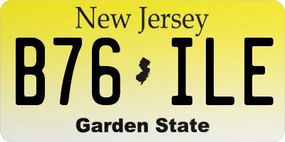 NJ license plate B76ILE