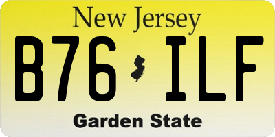 NJ license plate B76ILF