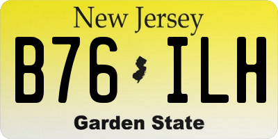 NJ license plate B76ILH