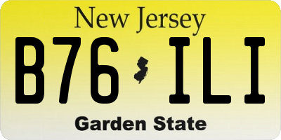NJ license plate B76ILI