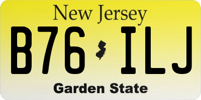 NJ license plate B76ILJ