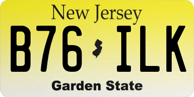 NJ license plate B76ILK