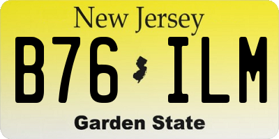 NJ license plate B76ILM
