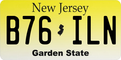 NJ license plate B76ILN