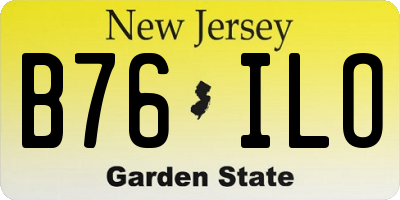 NJ license plate B76ILO