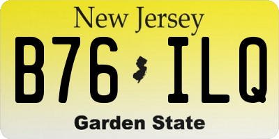NJ license plate B76ILQ