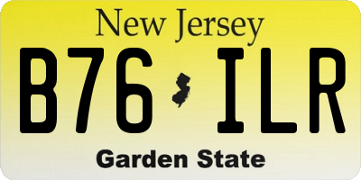 NJ license plate B76ILR