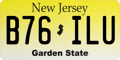 NJ license plate B76ILU