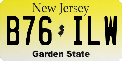 NJ license plate B76ILW