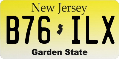 NJ license plate B76ILX