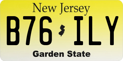 NJ license plate B76ILY
