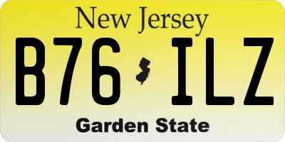 NJ license plate B76ILZ