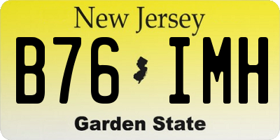 NJ license plate B76IMH