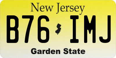 NJ license plate B76IMJ