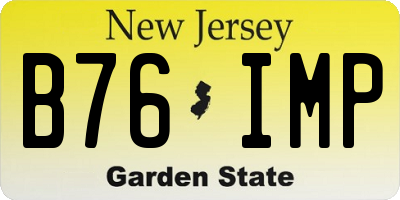 NJ license plate B76IMP