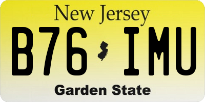 NJ license plate B76IMU