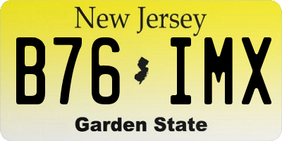 NJ license plate B76IMX