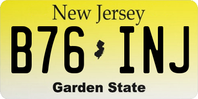 NJ license plate B76INJ