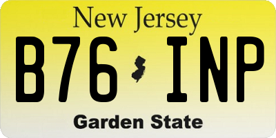 NJ license plate B76INP