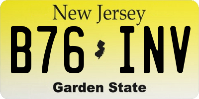 NJ license plate B76INV