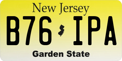 NJ license plate B76IPA